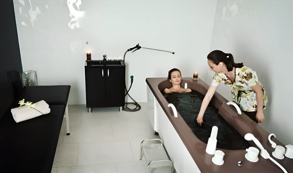 Sistem automatizat pentru băi de nămol în centrul spa. 